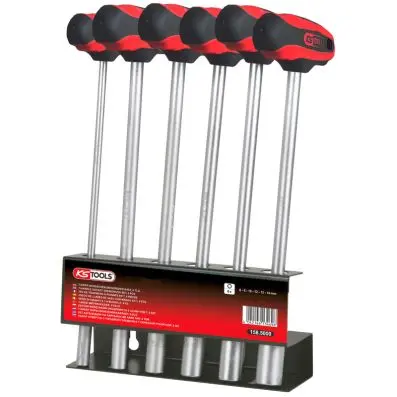 T-handle socket key set, 6 pcs, 6-14mm 