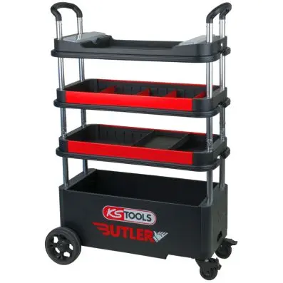 BUTLER Tool carriage / assembly trolley, foldable, collapsible and lockable 