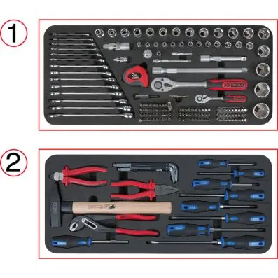 BUTLER and TOOLBOX universal system inse rts for 2 drawers with 175 premium tools 