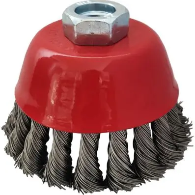 Rust free stainless steel wire jar brush 0,5mm, Ø 90mm 