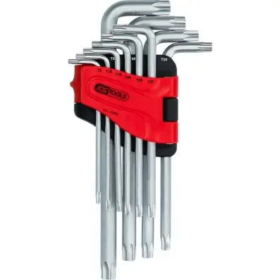 Torx key wrench set, long, 10 pcs. 