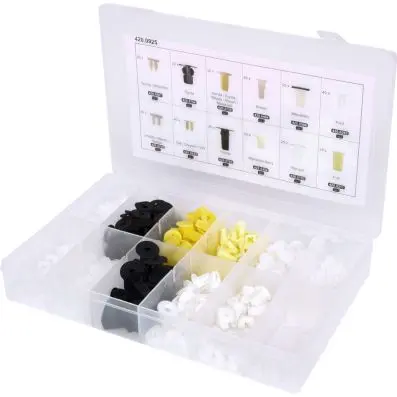 Trim Clips Assortment-Plastic Locking Nu ts, 350 pcs 