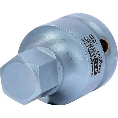 3/4" Impact bit socket for hexagon, shor t, 19mm 