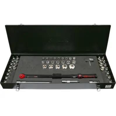1/2" ERGOTORQUE®precision torque wrench toolkit with rotary mushroom ratchet hea 