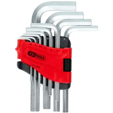Hexagon key wrench set in a folding hold er,10 pcs1,5-10mm 