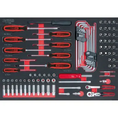 SCS 1/4" Socket set, 95 pcs, 1/1 system insert 