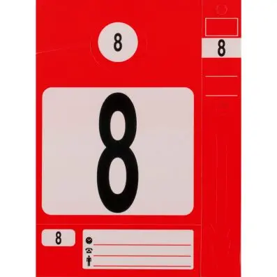 Key chain set, red, pack of 300 