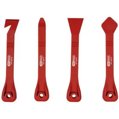 Plastic wedge and glass scraper set, 4 p cs 