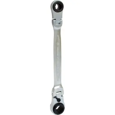 4 in 1 GEARplus flexible reversing doubl e ratchet ring spanner, 10x13-17x19mm 