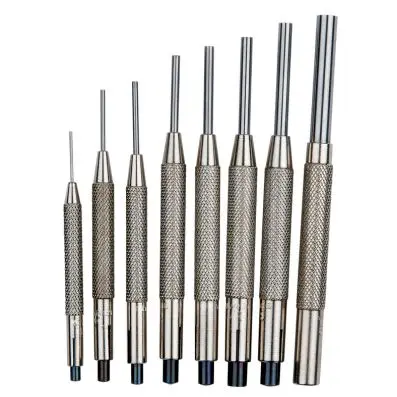 Pin punch set, 8 pcs, 09-1,4-1,8-2,4-2,8 -3,4-3,9-5,9mm 