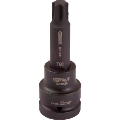 1" impact bit socket, Torx, long, T60 