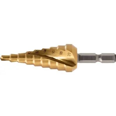 1/4" HSS TIN stepped hole cutter,Ø4-30mm , 14 steps 