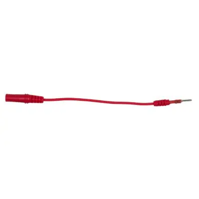 4.0 mm input socket on 2.0 mm test adapt er plug, flat (red) 