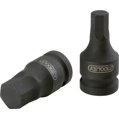3/8" impact bit socket for hexagonal soc ket head screws, short, 12 mm 