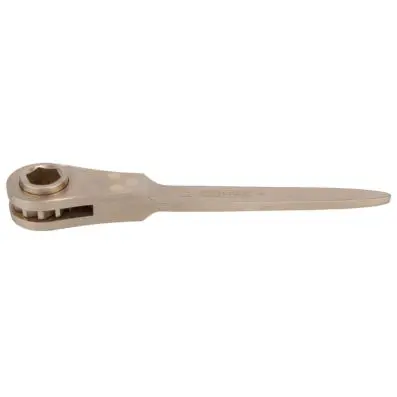 BRONZEplus Construction ratchet, hexagon al, with "rat-tail" handle 26 mm 