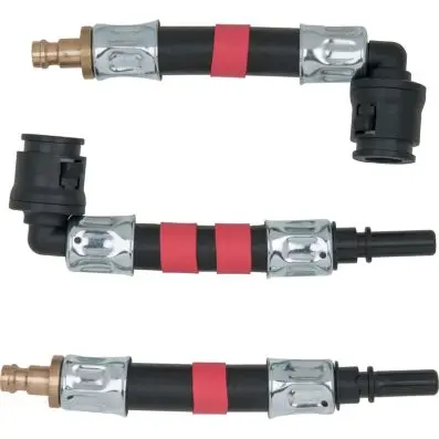 Adaptor set 3 part SAE 8 x 20 mm (red) 
