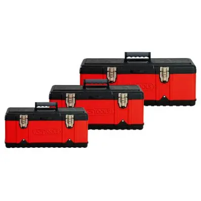 Plastic sheet steel toolbox set, 3 pcs 