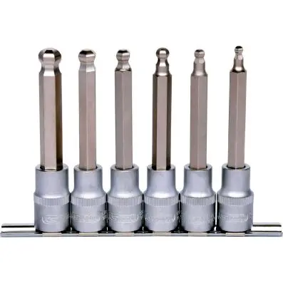 1/2" Bit socket set hexagon, 6 pcs 