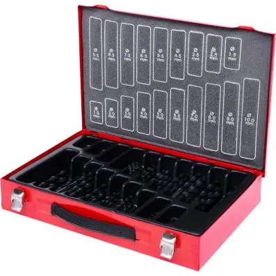 HSS-R Twist drill set, 170 pcs, 1-10mm 