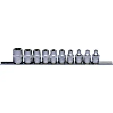 3/8" Torx E socket set, 10 pcs, E5-E18 