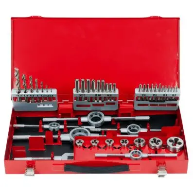 HSS Co tap and die set, 44 pcs 