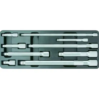Extension set, 9 pcs, 1/4"+3/8"+1/2" 