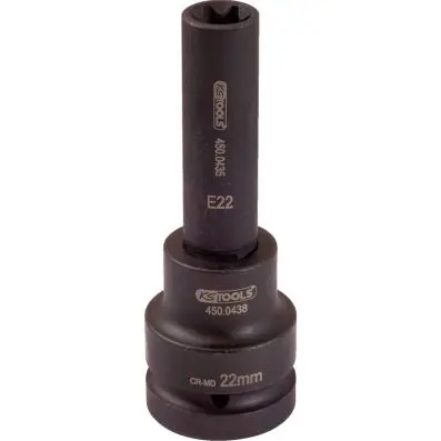 1" Impact socket, Torx E, long, E22 