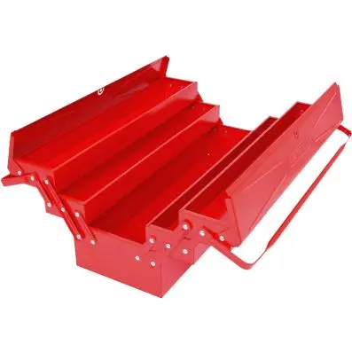 Sheet steel toolbox, 5 compartments, 550 mm 