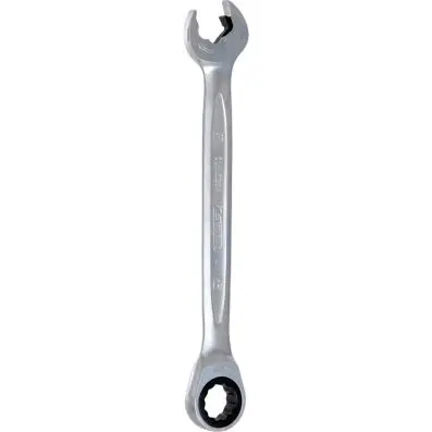 DUO GEARplus combination spanner set wit h ratchet mechanism in ring and open jaw 