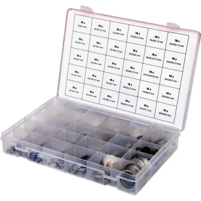 Aluminium washers assortment, M5-28, 300 pcs 