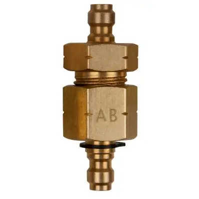 Dual adapter piece M16x1.5 internal and external thread and 3/8" hose connection 