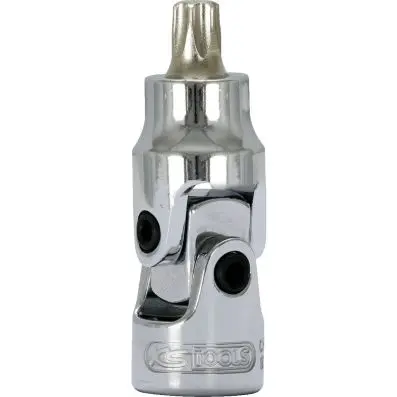 1/4" CHROMEplus Bit socket with joint To rx, T15 