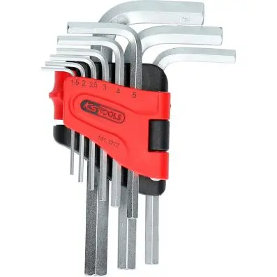 Hexagon key wrench set in a folding hold er,9 pcs1,5-10mm 