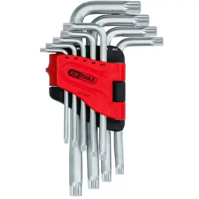 Spline key wrench set, short, 9 pcs 