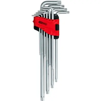 Five star profile tamperproof key wrench set, long, 10 pcs 