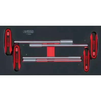 SCS T-handle hex key set, 4 pcs, 1/3 sys tem insert 