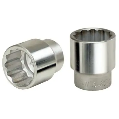 1" 12 Point socket, short, 38 mm 