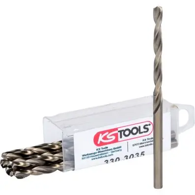 HSS-G Co 5 twist drill, pack of 10, 3,5m m 