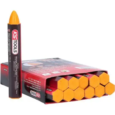 Fluorescent crayon, yellow, 12 pcs, 110m m 