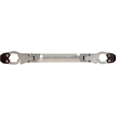 CHROMEplus Ratchet spanner with revolvin g head, 14x15mm 