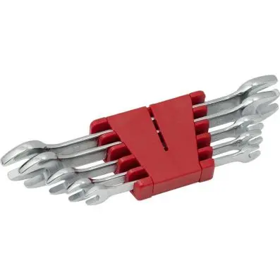Double open ended spanner set, 5 pcs 8-1 9mm 
