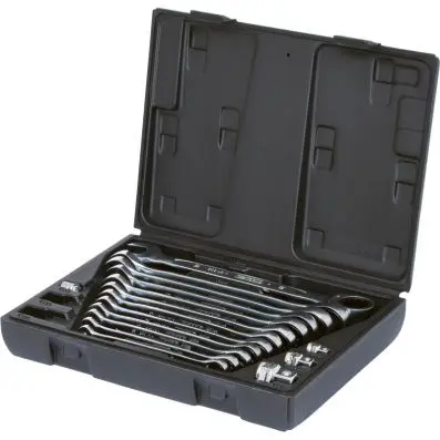 GEARplus Combination ratcheting spanner set, 16 pcs 