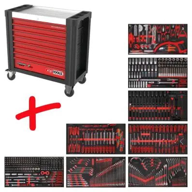 Verktøyvogn P25, 564 deler Performance+ KS Tools 