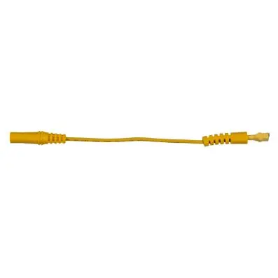 4.0 mm input socket on 5.0 mm test adapt er socket, flat (yellow) 