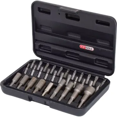 Bit and drive socket set, 31 pcs, 1/4" 