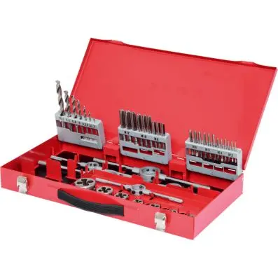 HSS tap and die set, 44 pcs 