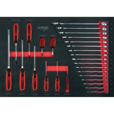 SCS Combination spanners set, 27 pcs, 1/ 1 system insert 