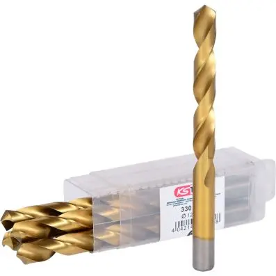 HSS TIN twist drill, pack of 5, 12,5mm 