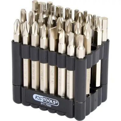 1/4" Bit set, 75mm, 32 pcs 