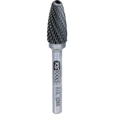 Hard metal round arch rotary burr form F , 12mm 